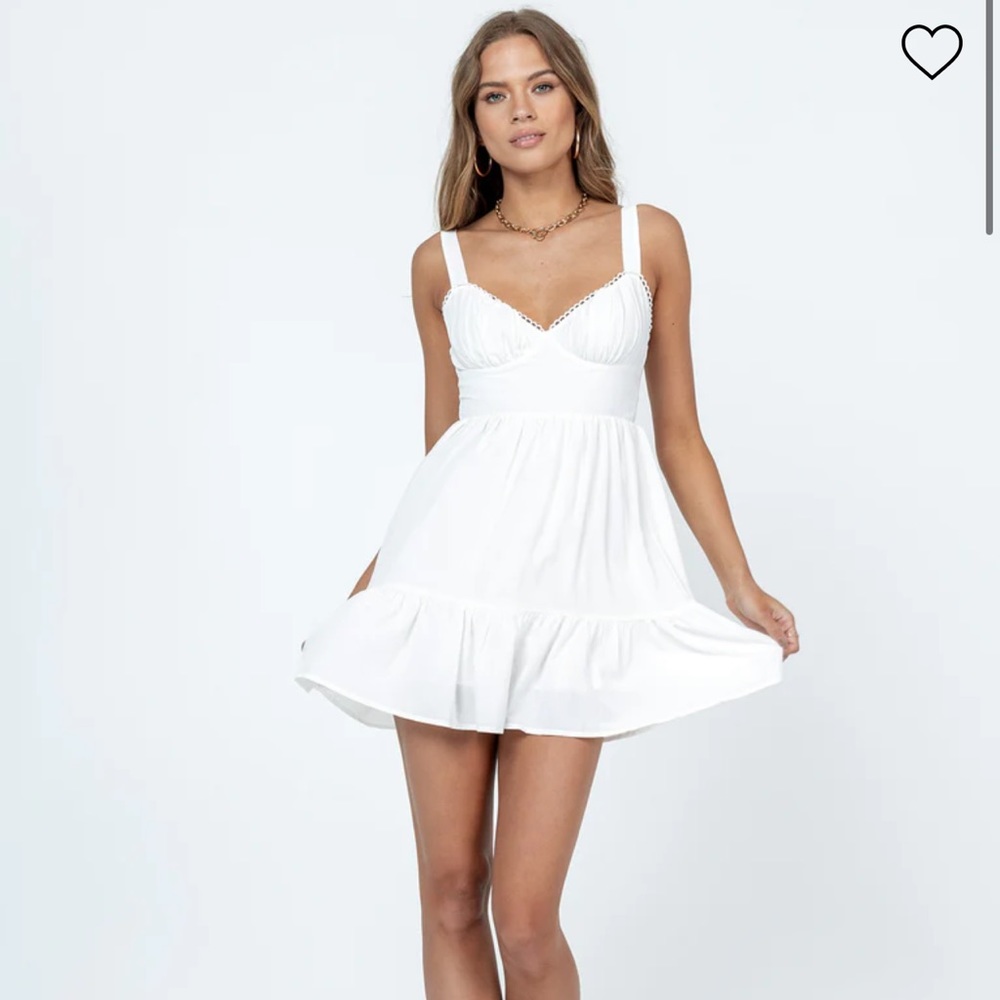 NEVER WORN PRINCESS POLLY White Babydoll Dress